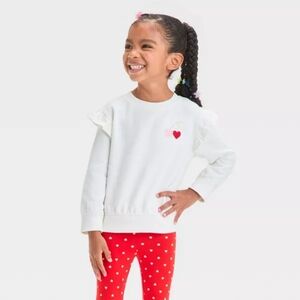 Toddler Cherry Heart Sweatshirt Set